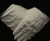 Photo of white gloves